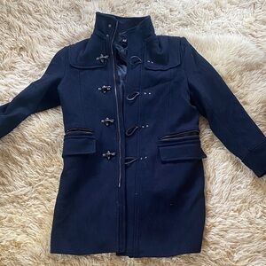 H&M Black Toggle Trench Coat